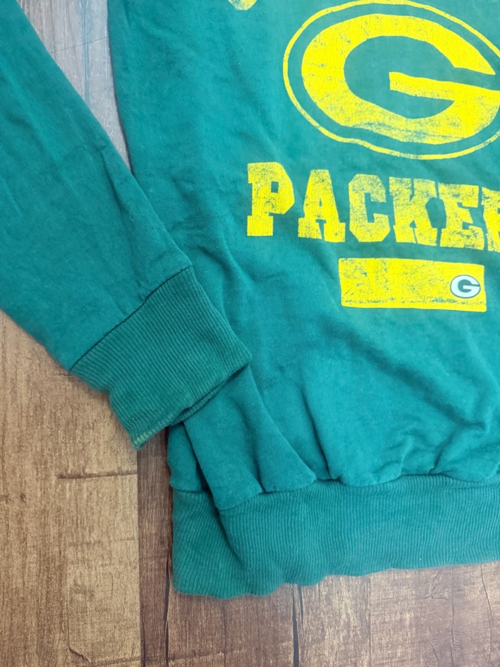 Green Bay Packers Distressed Sweatshirt | Size Small - Picture 2 of 4